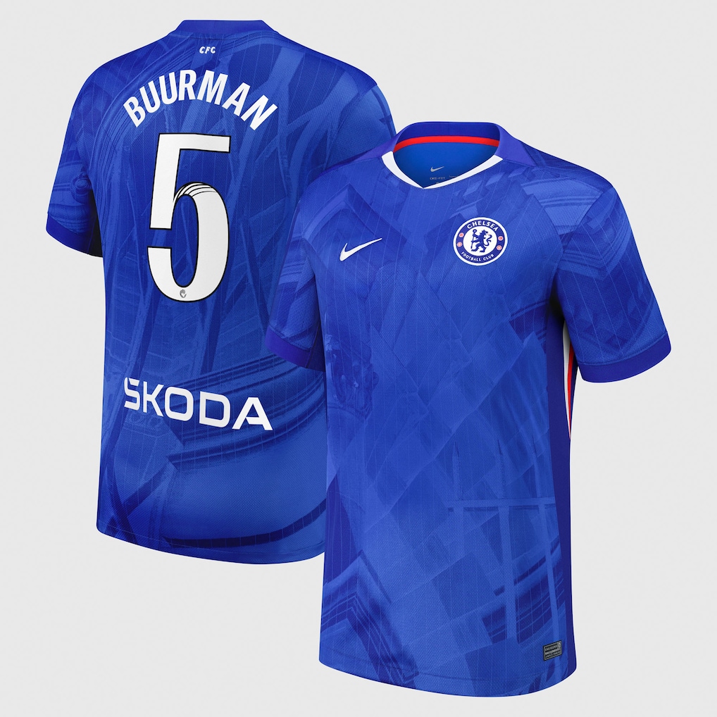 Chelsea Stores – Best Selection of chelsea wsl nike home stadium shirt 2025-26 with buurman 5 printing Chelsea Gear