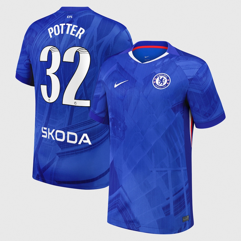 Chelsea Stores – Best Selection of chelsea wsl nike home stadium shirt 2025-26 with potter 32 printing Chelsea Gear