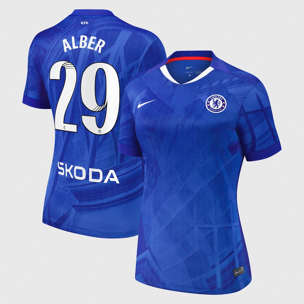 Chelsea Stores – Best Selection of chelsea wsl nike home stadium shirt 2025-26 – womens with alber 29 printing Chelsea Gear