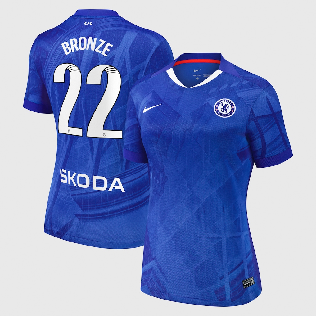 Chelsea Stores – Best Selection of chelsea wsl nike home stadium shirt 2025-26 – womens with bronze 22 printing Chelsea Gear