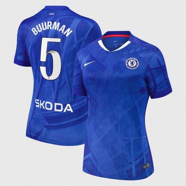 Chelsea Stores – Best Selection of chelsea wsl nike home stadium shirt 2025-26 – womens with buurman 5 printing Chelsea Gear