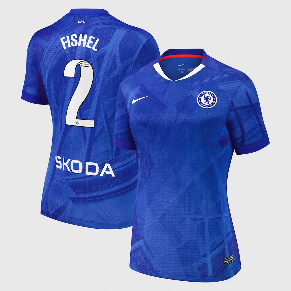 Chelsea Stores – Best Selection of chelsea wsl nike home stadium shirt 2025-26 – womens with fishel 2 printing Chelsea Gear