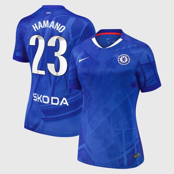 Chelsea Stores – Best Selection of chelsea wsl nike home stadium shirt 2025-26 – womens with hamano 23 printing Chelsea Gear