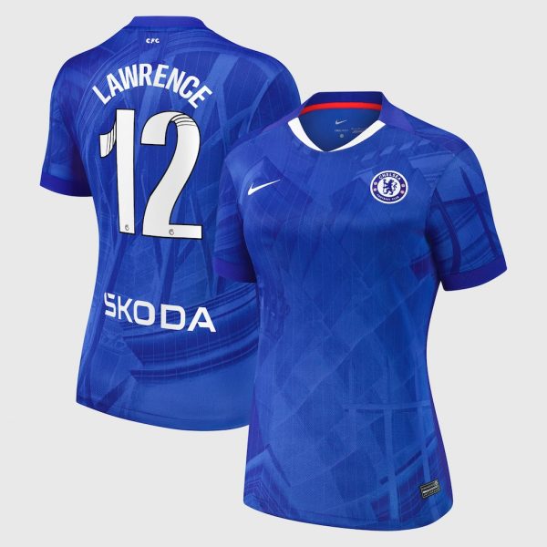 Chelsea Stores – Best Selection of chelsea wsl nike home stadium shirt 2025-26 – womens with lawrence 12 printing Chelsea Gear