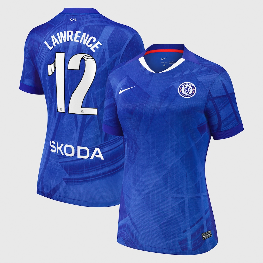 Chelsea Stores – Best Selection of chelsea wsl nike home stadium shirt 2025-26 – womens with lawrence 12 printing Chelsea Gear