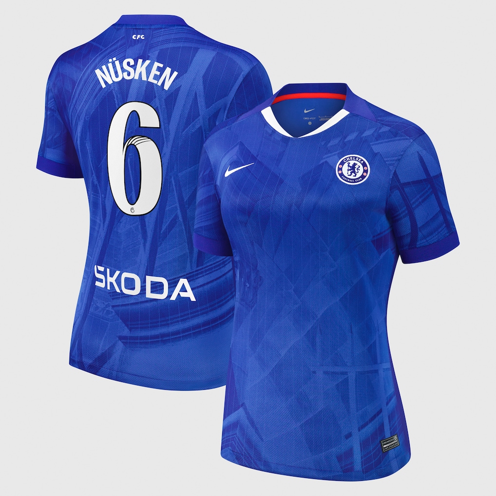 Chelsea Stores – Best Selection of chelsea wsl nike home stadium shirt 2025-26 – womens with nüsken 6 printing Chelsea Gear
