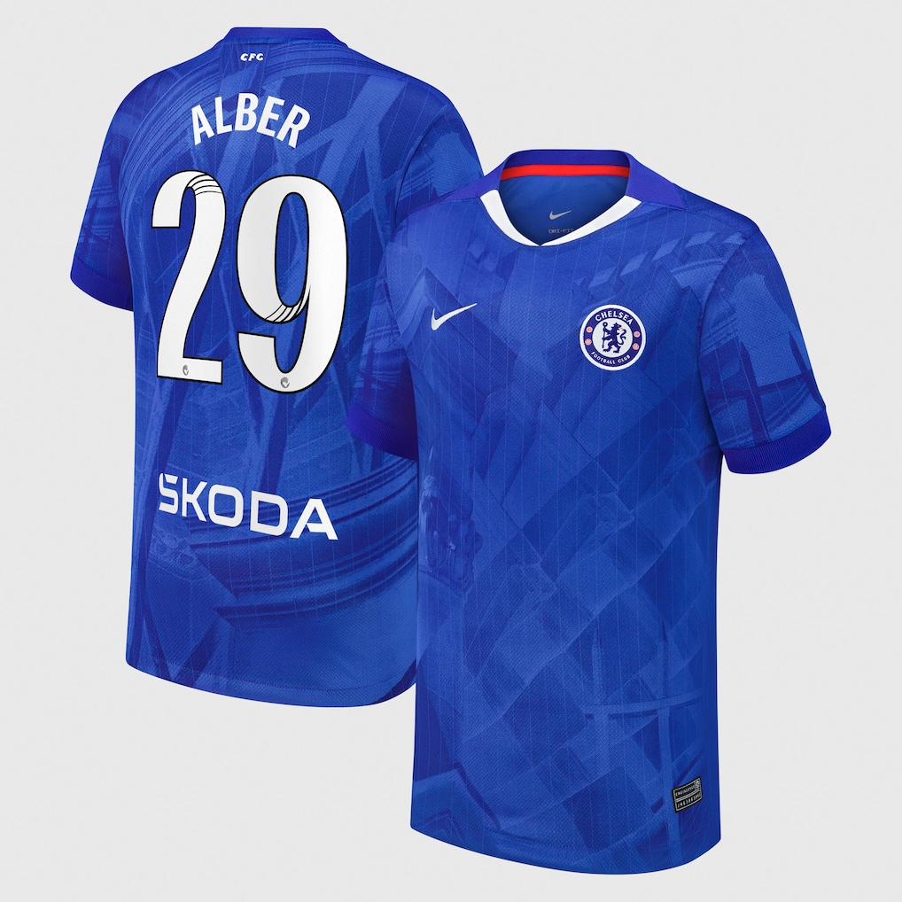 Chelsea Stores – Best Selection of chelsea wsl nike home stadium shirt 2025-26 – youth with alber 29 printing Chelsea Gear