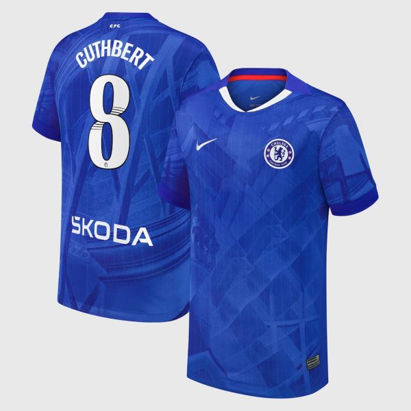 Chelsea Stores – Best Selection of chelsea wsl nike home stadium shirt 2025-26 – youth with cuthbert 8 printing Chelsea Gear
