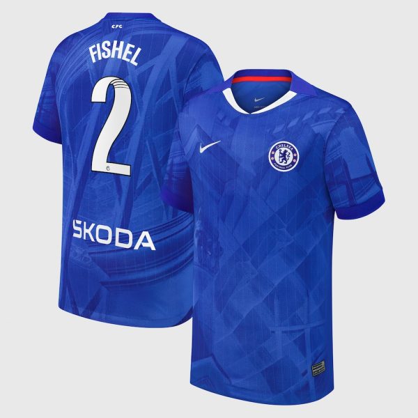 Chelsea Stores – Best Selection of chelsea wsl nike home stadium shirt 2025-26 – youth with fishel 2 printing Chelsea Gear