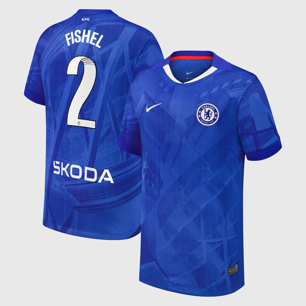 Chelsea Stores – Best Selection of chelsea wsl nike home stadium shirt 2025-26 – youth with fishel 2 printing Chelsea Gear