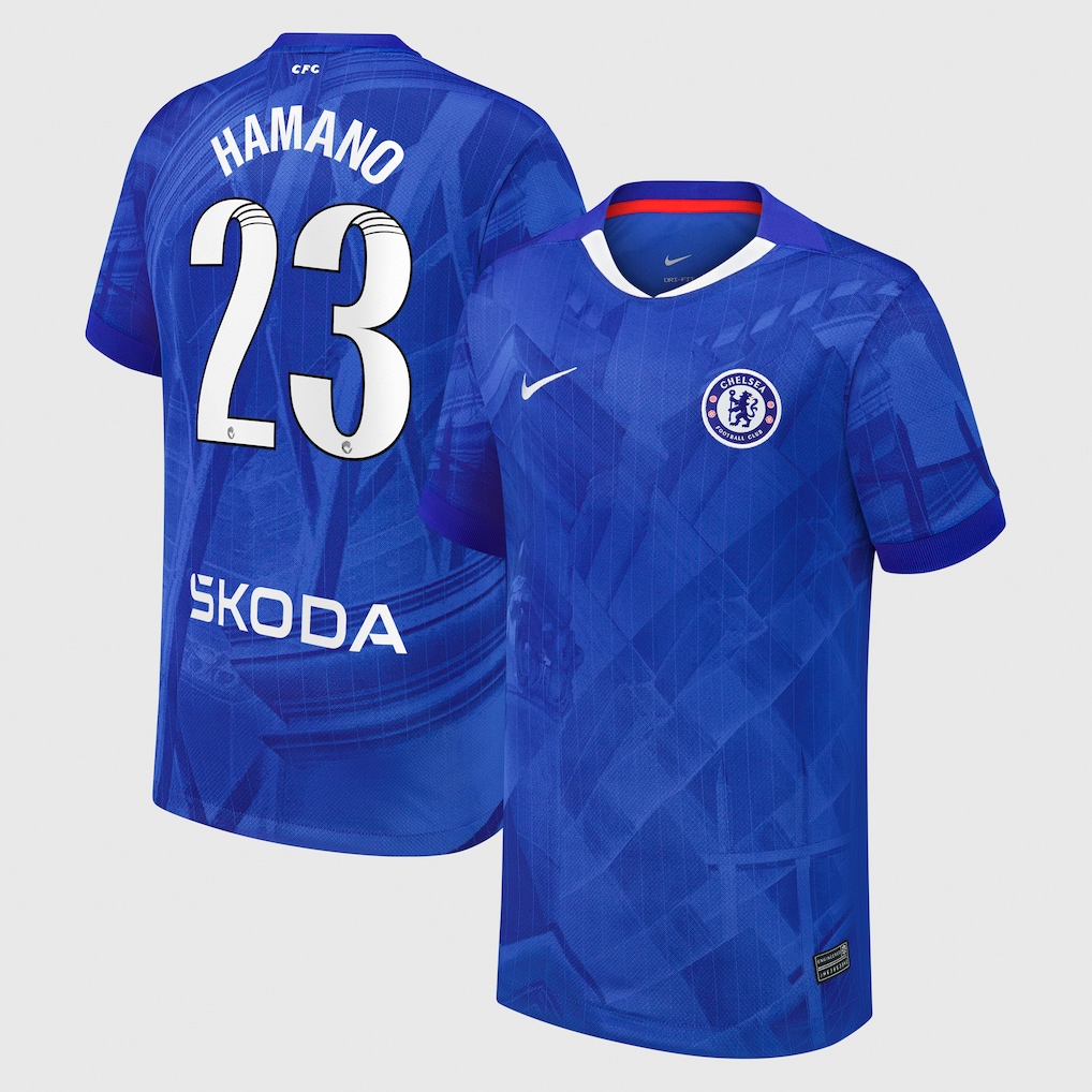 Chelsea Stores – Best Selection of chelsea wsl nike home stadium shirt 2025-26 – youth with hamano 23 printing Chelsea Gear