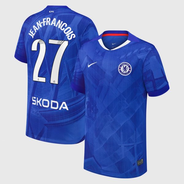 Chelsea Stores – Best Selection of chelsea wsl nike home stadium shirt 2025-26 – youth with jean-francois 27 printing Chelsea Gear