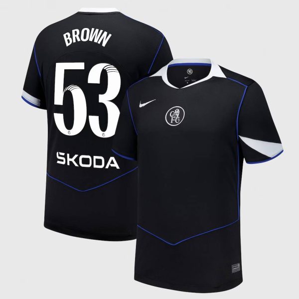 Chelsea Stores – Best Selection of chelsea wsl nike third stadium shirt 2025-26 with brown 53 printing Chelsea Gear