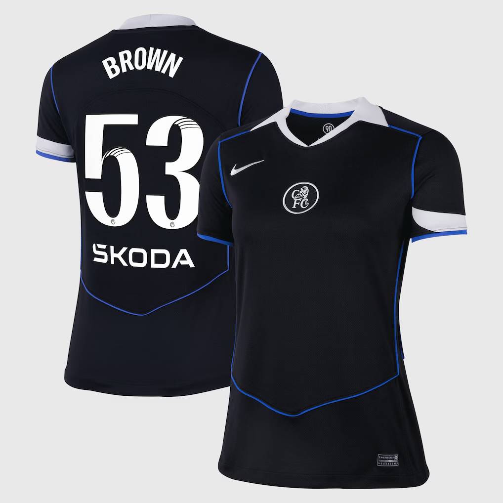 Chelsea Stores – Best Selection of chelsea wsl nike third stadium shirt 2025-26 – womens with brown 53 printing Chelsea Gear