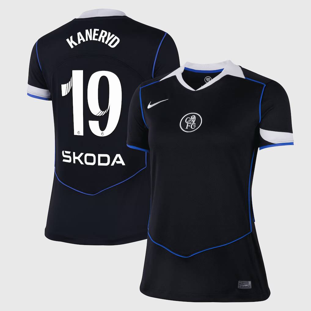 Chelsea Stores – Best Selection of chelsea wsl nike third stadium shirt 2025-26 – womens with kaneryd 19 printing Chelsea Gear