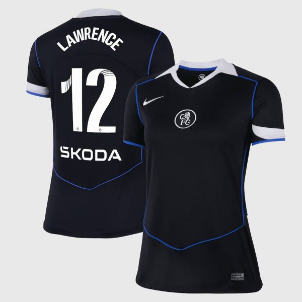 Chelsea Stores – Best Selection of chelsea wsl nike third stadium shirt 2025-26 – womens with lawrence 12 printing Chelsea Gear