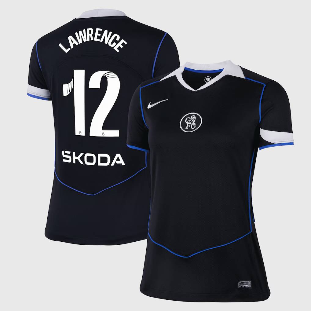 Chelsea Stores – Best Selection of chelsea wsl nike third stadium shirt 2025-26 – womens with lawrence 12 printing Chelsea Gear