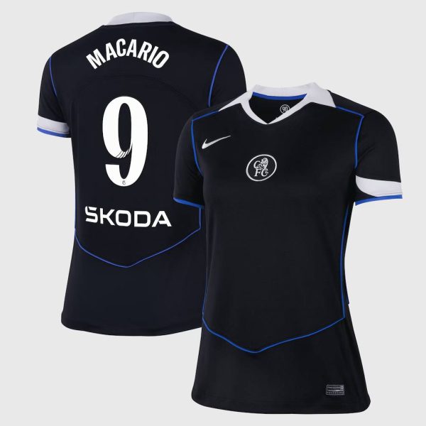 Chelsea Stores – Best Selection of chelsea wsl nike third stadium shirt 2025-26 – womens with macario 9 printing Chelsea Gear