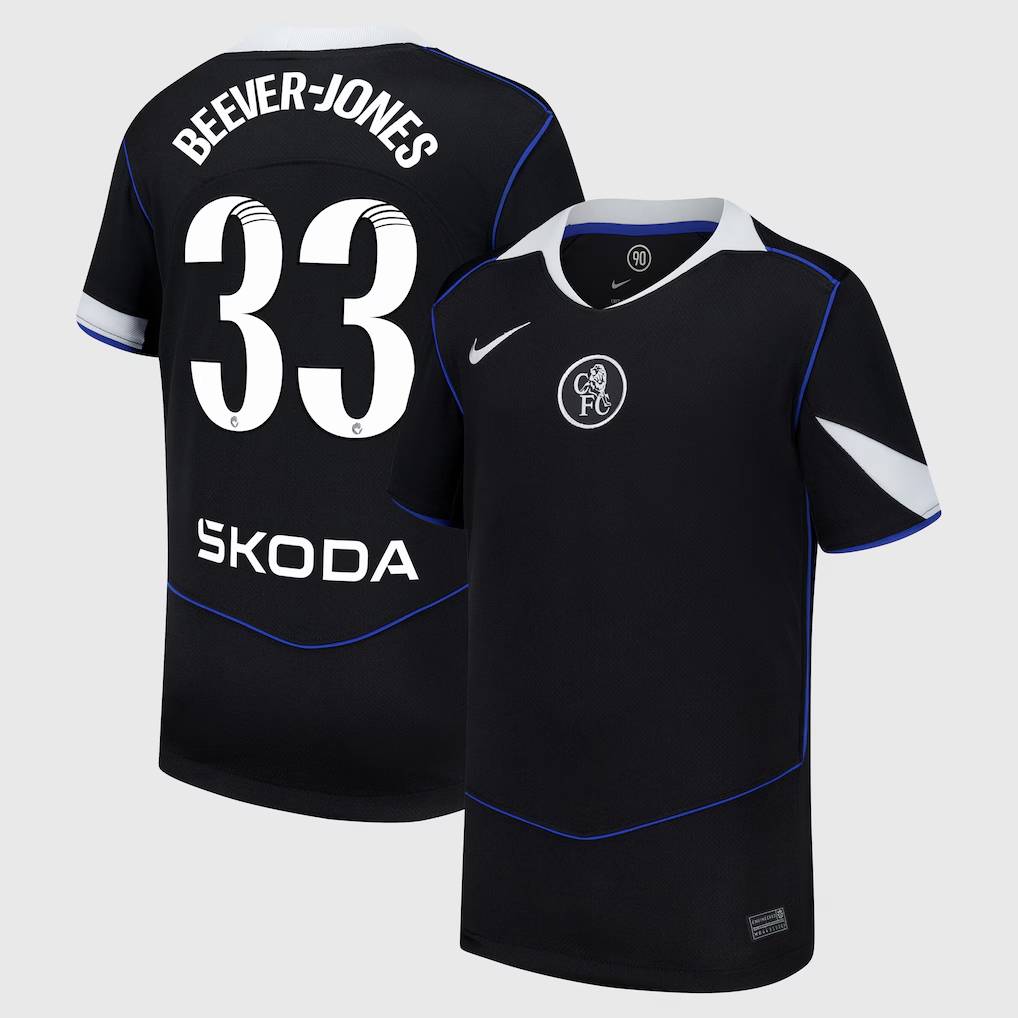 Chelsea Stores – Best Selection of chelsea wsl nike third stadium shirt 2025-26 – youth with beever-jones 33 printing Chelsea Gear