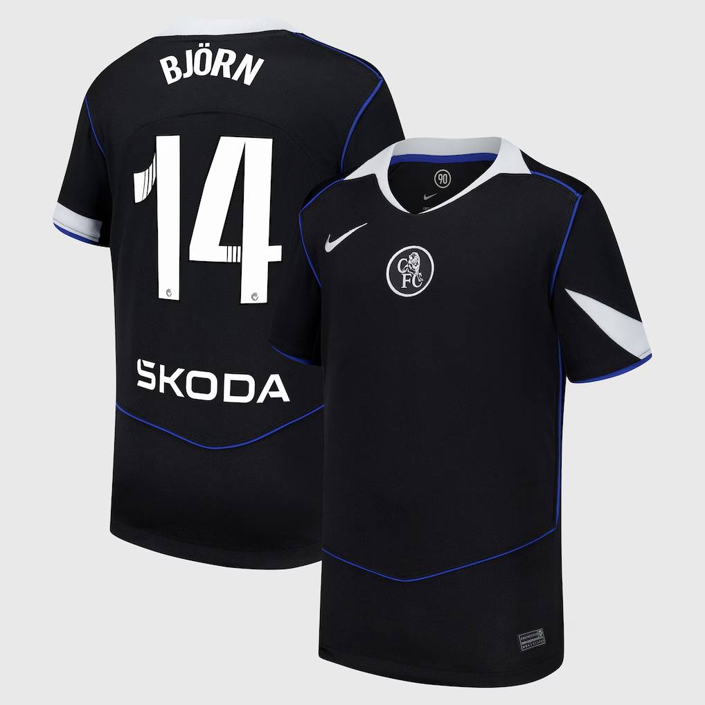 Chelsea Stores – Best Selection of chelsea wsl nike third stadium shirt 2025-26 – youth with björn 14 printing Chelsea Gear