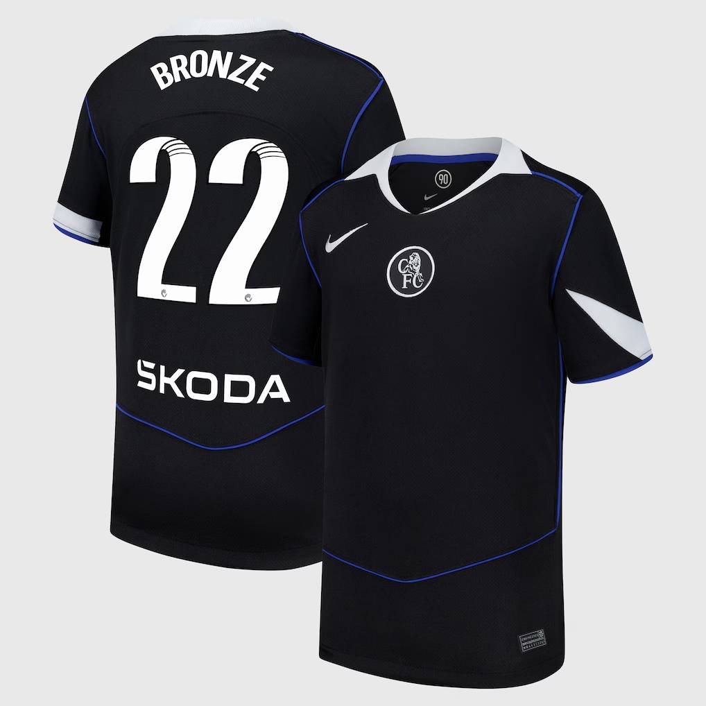Chelsea Stores – Best Selection of chelsea wsl nike third stadium shirt 2025-26 – youth with bronze 22 printing Chelsea Gear