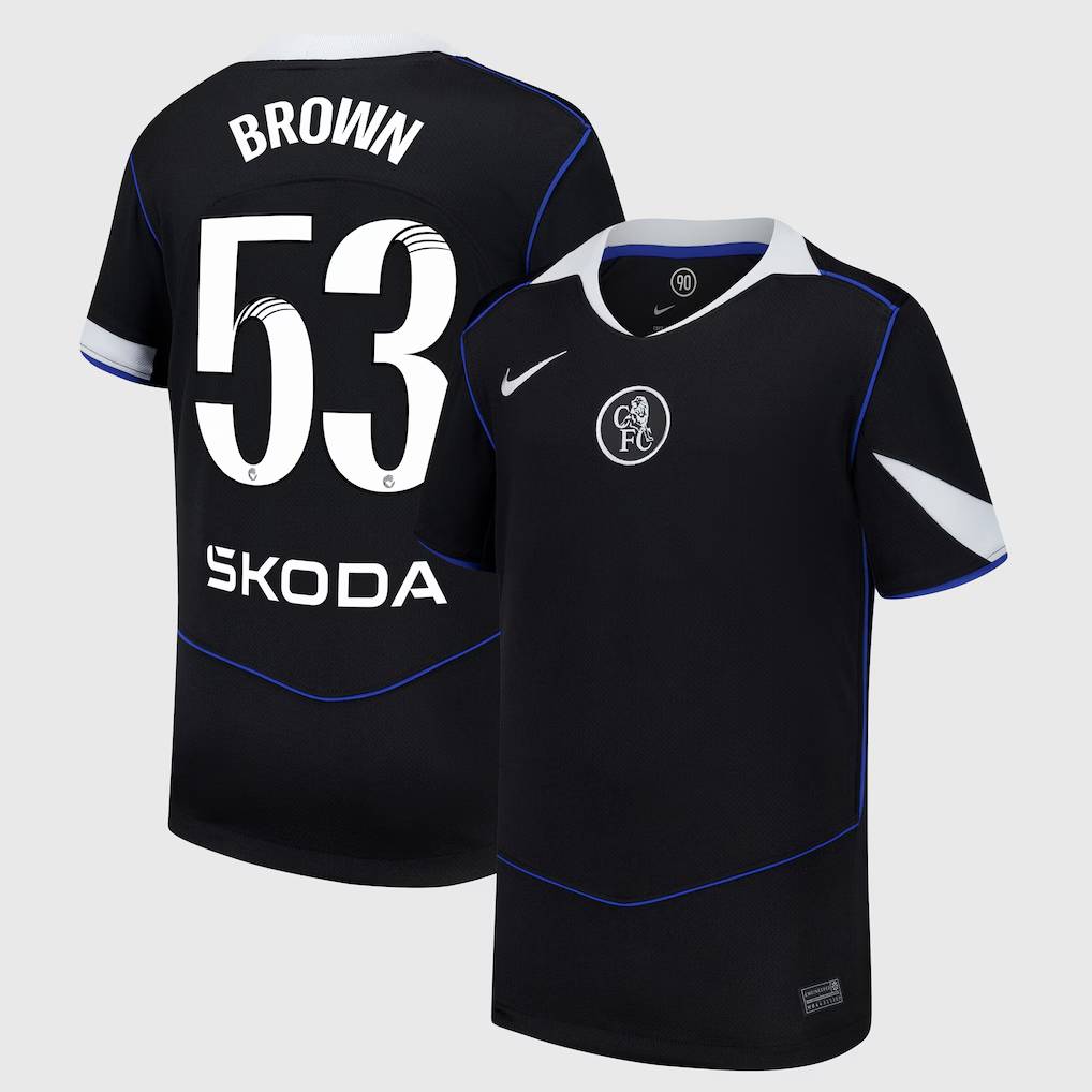 Chelsea Stores – Best Selection of chelsea wsl nike third stadium shirt 2025-26 – youth with brown 53 printing Chelsea Gear
