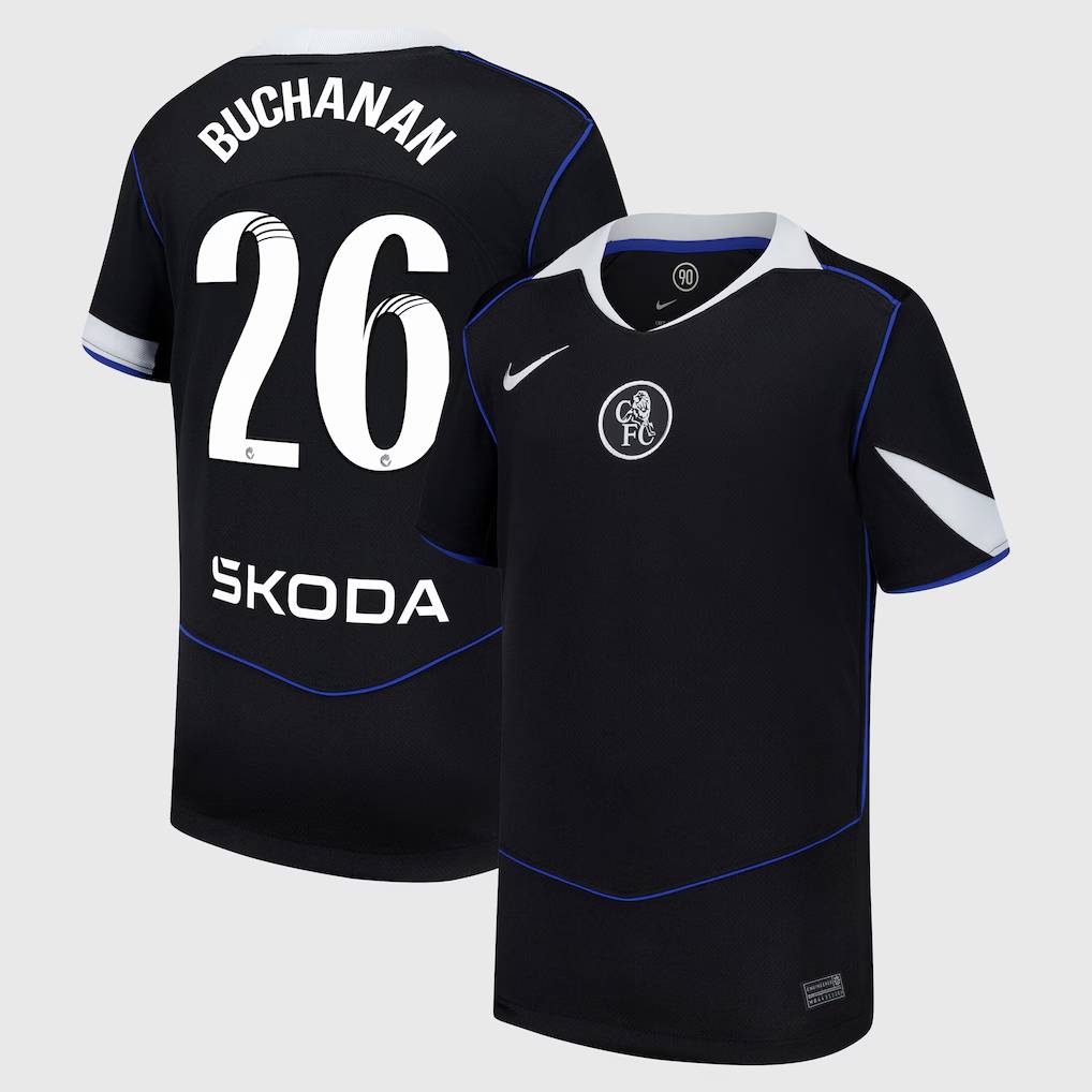 Chelsea Stores – Best Selection of chelsea wsl nike third stadium shirt 2025-26 – youth with buchanan 26 printing Chelsea Gear