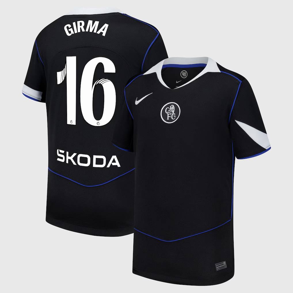 Chelsea Stores – Best Selection of chelsea wsl nike third stadium shirt 2025-26 – youth with girma 16 printing Chelsea Gear