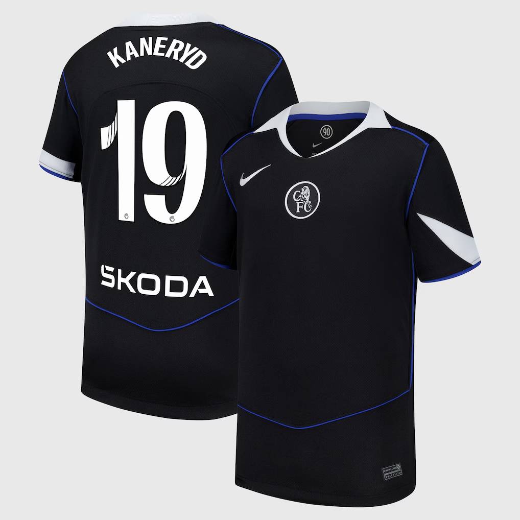 Chelsea Stores – Best Selection of chelsea wsl nike third stadium shirt 2025-26 – youth with kaneryd 19 printing Chelsea Gear