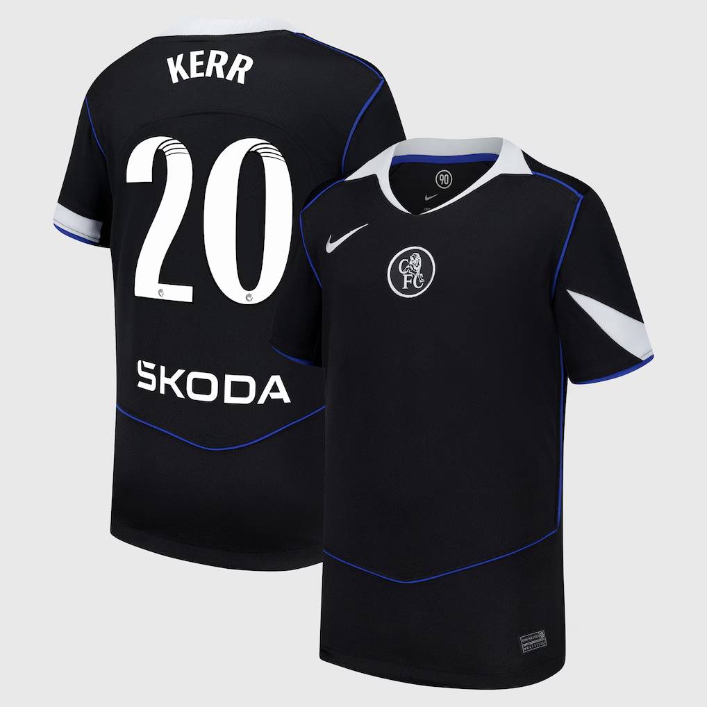 Chelsea Stores – Best Selection of chelsea wsl nike third stadium shirt 2025-26 – youth with kerr 20 printing Chelsea Gear