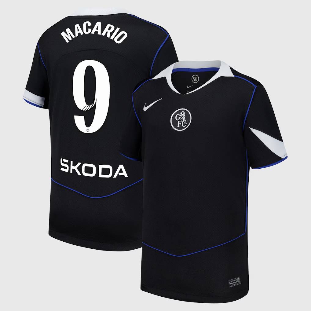 Chelsea Stores – Best Selection of chelsea wsl nike third stadium shirt 2025-26 – youth with macario 9 printing Chelsea Gear