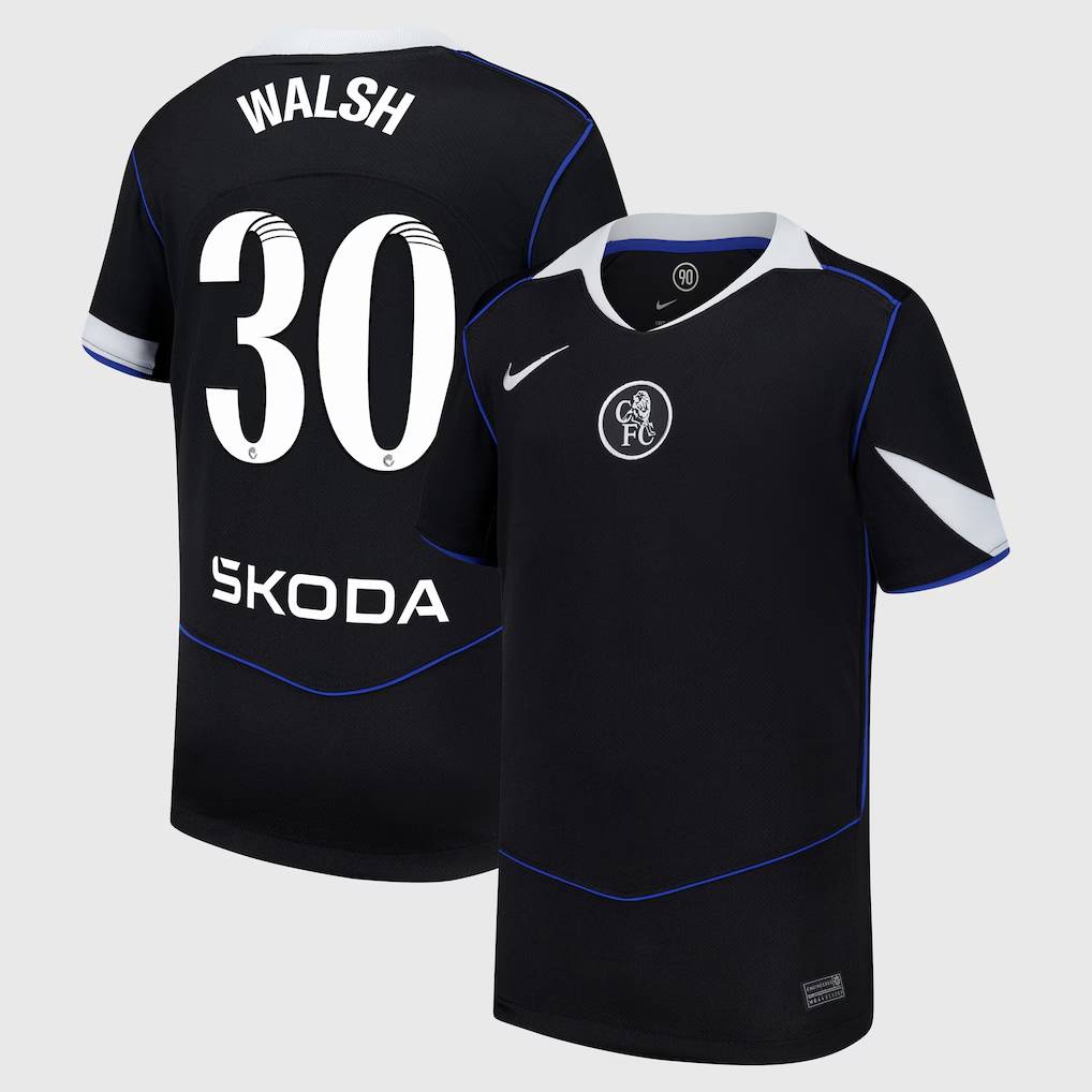 Chelsea Stores – Best Selection of chelsea wsl nike third stadium shirt 2025-26 – youth with walsh 30 printing Chelsea Gear